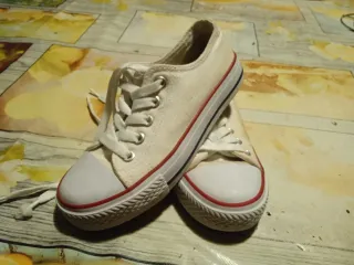 Zapatillas lona blancas niñ@