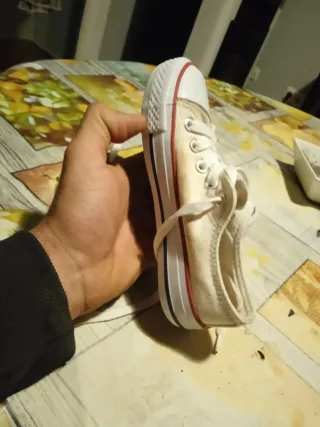 Zapatillas lona blancas niñ@
