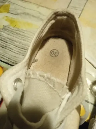 Zapatillas lona blancas niñ@