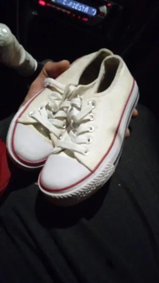 Zapatillas lona blancas niñ@