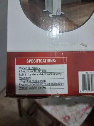 Calefactor de aceite Alpina 1500W