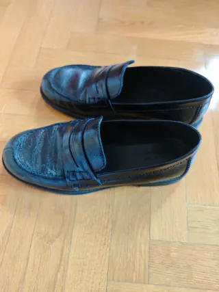 Mocasines mujer Massimo Dutti Piel Negro Talla 37