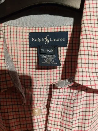 Camisa Polo Ralph Lauren cuadros XL Niño