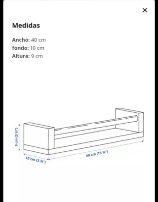 Estantería / especiero (3) madera Ikea