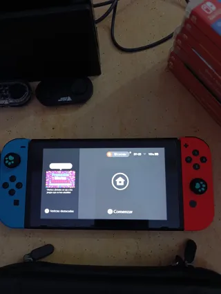 Nintendo Switch + 9 juegos + funda y accesorios