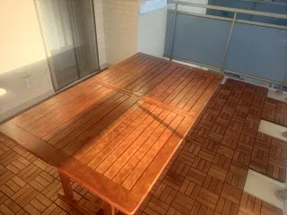 Mesa de jardín extensible  de madera