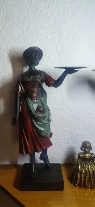 Pareja Figuras Época Bandejas