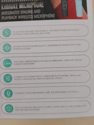 Micrófono Karaoke H9 Azul