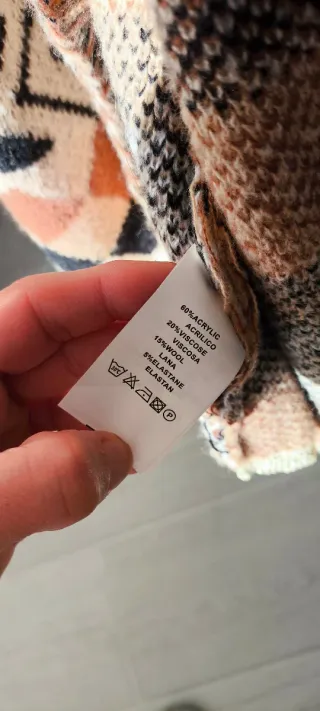 Chaqueta de lana 3/4 con cinturón