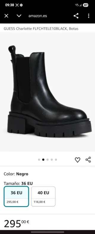 Botas Guess Mujer Talla 38 Negras