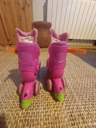 Patines 3 Ruedas Juguettos Rosa Talla Ajustable