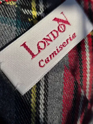 Corbata London Tartán Gris y Rojo