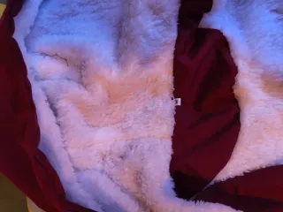 Parka mujer roja con forro de lana