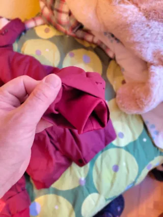 Parka mujer roja con forro de lana