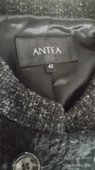 Abrigo lana ANTEA negro talla M