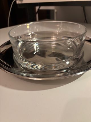 Set 6 coppette macedonia Gallingher vetro/metallo