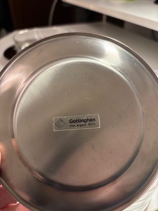 Set 6 coppette macedonia Gallingher vetro/metallo