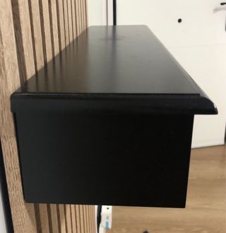 Mueble Estantería Negro con Cajones