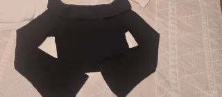 2Crop Top Adolescente SHEIN Negro y Blanco Talla Ú