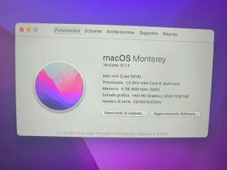 Mac mini Apple 2014 Argento