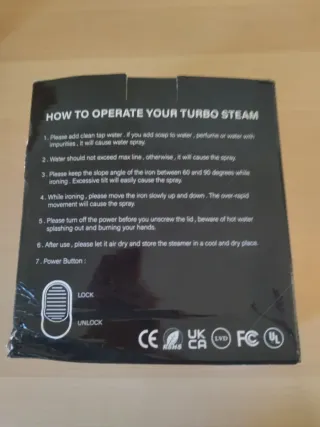 Plancha de vapor vertical portátil