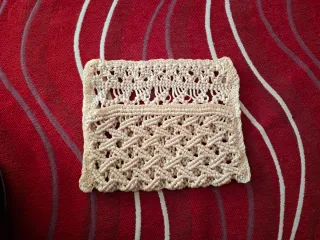 Portafoglio Macramè Beige