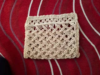 Portafoglio Macramè Beige