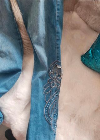 Jeans Cheviotto Colombiani Blu taglia 10