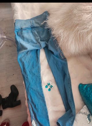 Jeans Cheviotto Colombiani Blu taglia 10