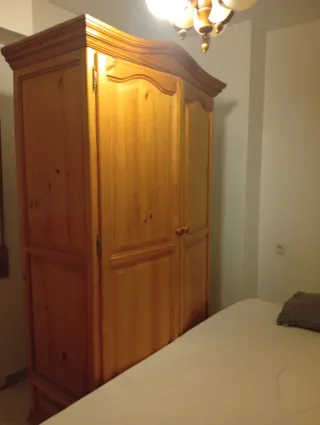 Armadio in legno massello a 2 ante