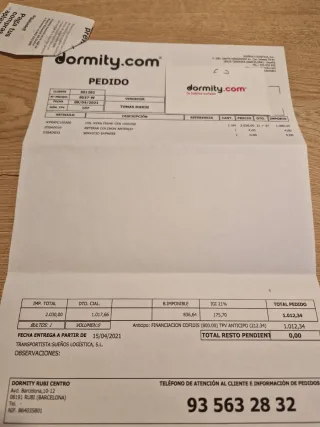 Colchón 150x200. Dormity