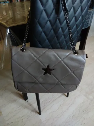 Borsa tracolla marrone con stella