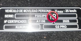 Patin Eléctrico KUKIRINGO G2 Pro (HOMOLOGADO DGT)