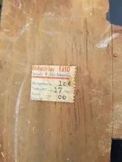 Antiguo Crucifijo de pared cobre y madera