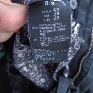 Pantaloni Chino Old Money Neri Loose Fit Taglia XS