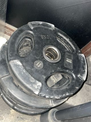 2 discos 10kg para entrenamiento