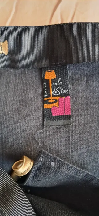 Falda cruzada efecto pana negra