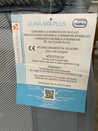 Cuna de viaje y parque infantil