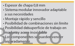 Conjunto Taller 5 Módulos S/Acero Inox Alyco 199008