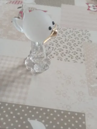 Gatto in vetro decorativo