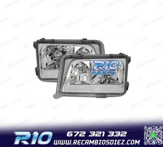 FAROS MERCEDES CLASE E W124 85-93 FONDO CROMO