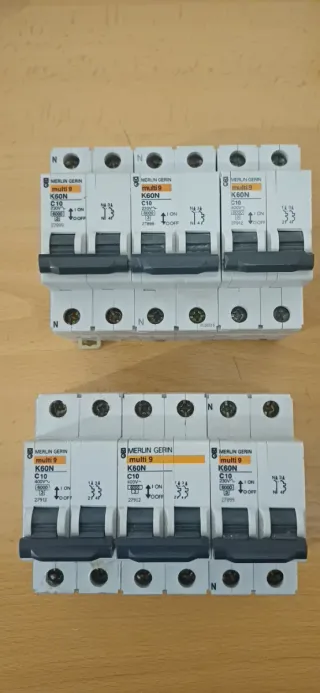 6 Térmicos Merlin Gerin 10A