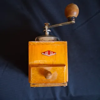 Vecchio Macinino Caffè B.G. Legno Metallo