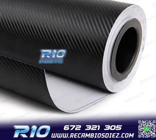 VINILO ADHESIVO CARBONO NEGRO
