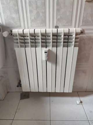 Radiadores blancos de aluminio.