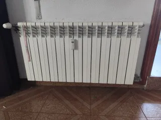 Radiadores blancos de aluminio.