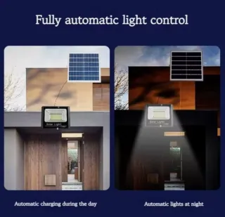 Faro  Esterno 200W pannello solare Crepuscolare