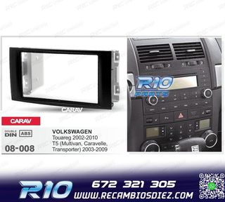 MARCO NEGRO RADIO 2-DIN PARA VOLKSWAGEN VW TOUAREG 02-10 T5