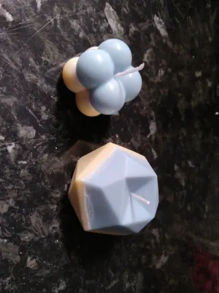 Velas artesanales con formas, precio x modelo