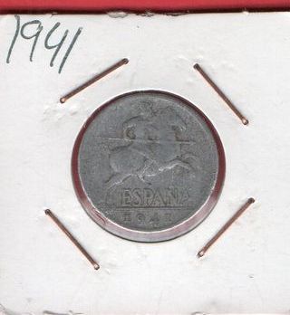 Monete da 5 centesimi Spagna 1940, 1941, 1945